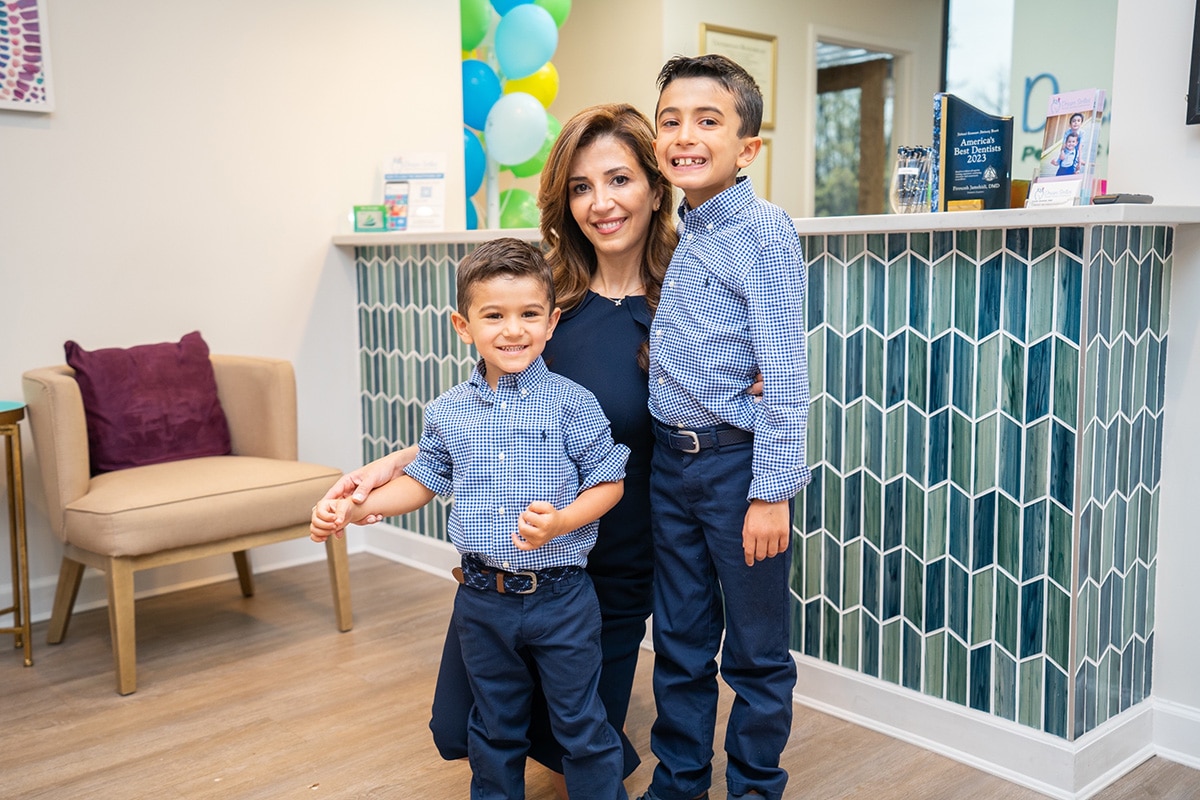 Dr. Jamshidi with her sons